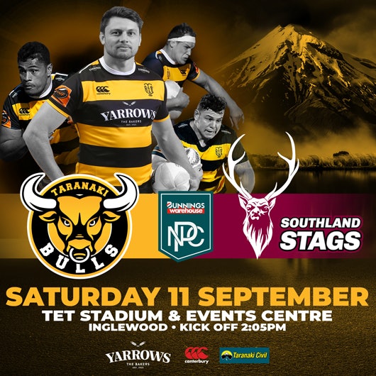 Yarrows Taranaki Bulls v Southland