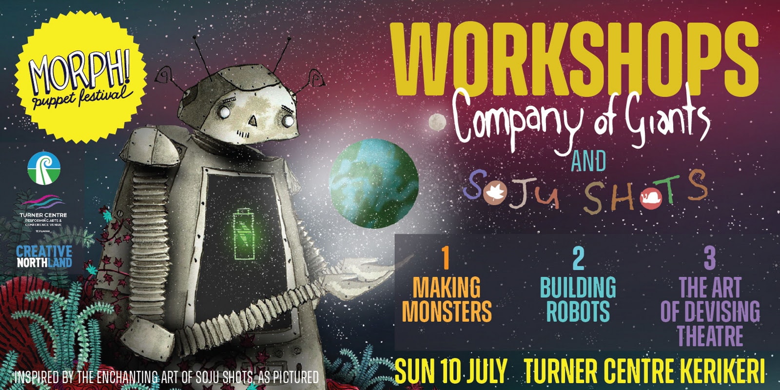Workshops with Company of Giants and Soju Shots